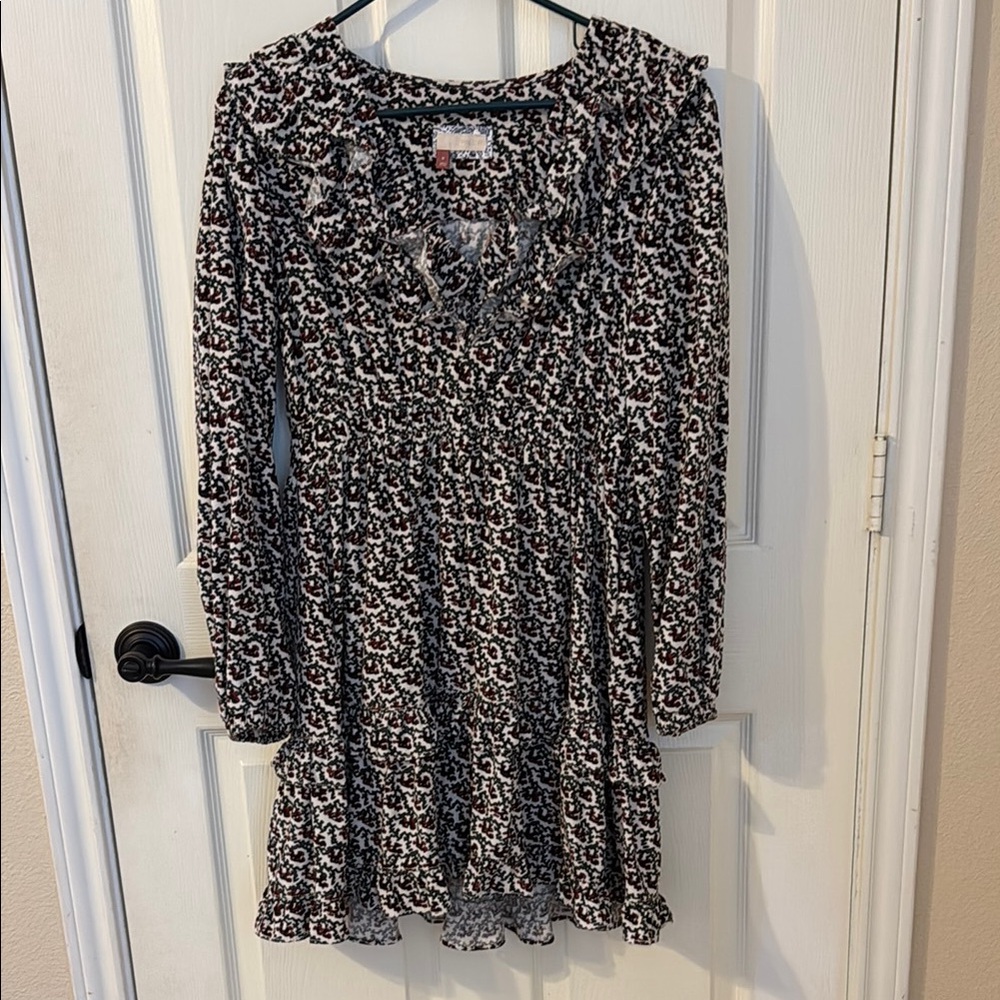 Cute Ruffled Geometric Designer Dress